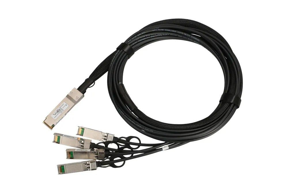 Extralink QSFP+ DAC | QSFP+ Cable | DAC  40Gbps to 4x 10Gbps 3m  30AWG