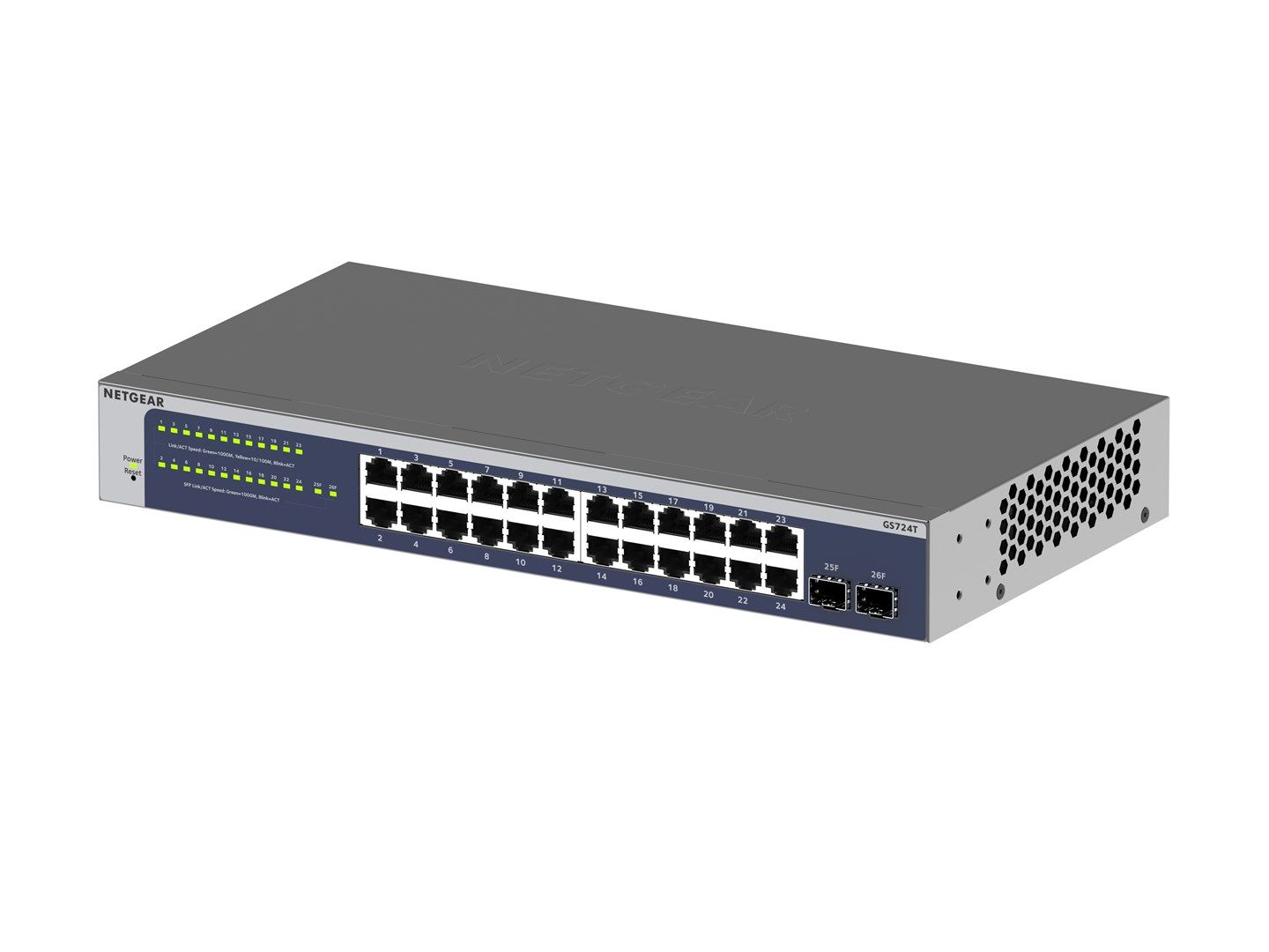 Switch NetGear GS724T-600EUS, 24 porturi 10 / 100 / 1000 MBs