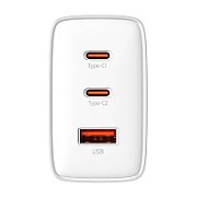 Baseus OS-Cube Pro P10152301213 65W wall charger with 2 USB-C PD and USB sockets white