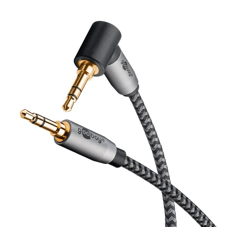 Cablu audio jack-3.5mm stereo-tata 90&ampdeg 1m
&ampnbsp

3,5 mm tata (3 pini, stereo) &ampgt 3,5 mm tata (3 pini, stereo) 90&ampdeg
&ampnbsp

Seria Goobay Plus vine intr-un design metalic subtire si elegant in culoarea Gri (Sharkskin). Cablul jack este solutia versatila pentru transmiterea audio de pe smartphone-uri, laptop-uri sau tablete - pentru a va bucura de muzica, podcast-uri sau filme prin sistemul HI-FI acasa sau pe radioul masinii pe drum.


	Cablu audio pentru conectarea de ex. smartphone-uri si tablete la dispozitive cu iesire audio, cum ar fi casti, PC, amplificator, SoundBar, difuzor sau radio auto
	Datorita unghiului de 90&ampdeg al mufei, designul&ampnbsp cablului ofera preventie sporita&ampnbsp in mod eficient impotriva ruperi cablului
	Cablu TRS premium, foarte flexibil, cu mufe metalice subtiri, protectie la indoire si cablu textil multicolor
	Invelisul textil impletit al cablului ofera o senzatie placuta si este bland pe suprafete sensibile
	Mufele jack se fixeaza in siguranta si asigura o fixare ferma in dispozitiv fara alunecare
	Mufele placate cu aur impiedica coroziunea si sunt deosebit de durabile


Detalii Cablu audio jack-3.5mm stereo-tata 90&ampdeg 1m :

Material carcasa :&ampnbsp&ampnbsp Aluminiu

Material de contact:&ampnbsp Placat cu aur

&ampnbspConexiune 1: 3,5 mm tata (3 pini, stereo)

Conexiune 2 : 3,5 mm tata (3 pini, stereo), 90&ampdeg

Lungime cablu : 1 m

Material conductor interior : CU (cupru)

AWG : 28 

Ecranare : aluminiu

Culoare : negru, argintiu

Ambalaj: 1 buc, polybag

Despre produsele noastre:
In prezent avem un portofoliu cu peste 1500 produse cu livrare imediata din depozitul nostru. Acordam o mare atentie eficacitatii activitatii noastre, vitezei de realizare a comenzilor si modului de depozitare si distributie a produselor. Calitatea inalta este o valoare importanta pentru noi nu doar in privinta produselor comecializate, dar si nivelul serviciilor oferite. Nu in ultimul rand, oferim produselor noastre garantie in conformitate cu legile in vigoare.

De ce sa alegi pe noi?
Lucratorii nostri din departamentul aprovizionari au experienta de peste 25 de ani in domeniul electornice in privinta sortarii produselor de cea mai buna calitate.Calitatea produselor importate si comercializate este temeinic pentru noi, ca urmare punem accent pe selectarea fiecarui produs in parte de la producatori renumiti pe piata electornica. Procentul produselor defecte se situeaza sub 0,01%. Toate comezile receptionate pana la ora 15:00 sunt expediate in aceeasi zi.
