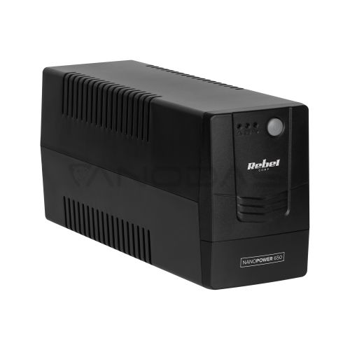 UPS Rebel RB-4020, 650 VA, 360 W, fara management, off-line, 2x Schuko, Negru