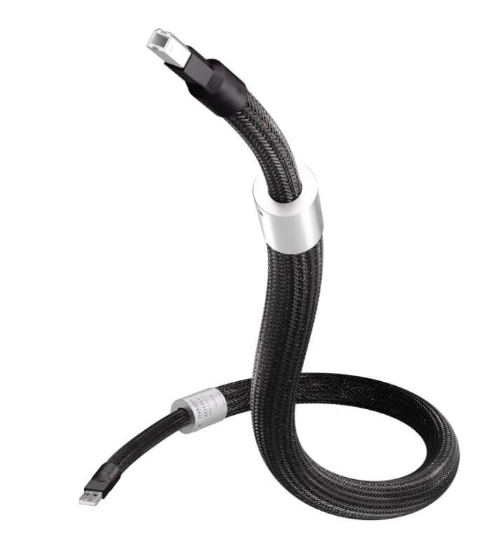 Cablu multimedia premium High-end USB2.0 A-B, Inakustik Referenz USB-2405 AIR, 1m, conectori ajustabili, 007187610