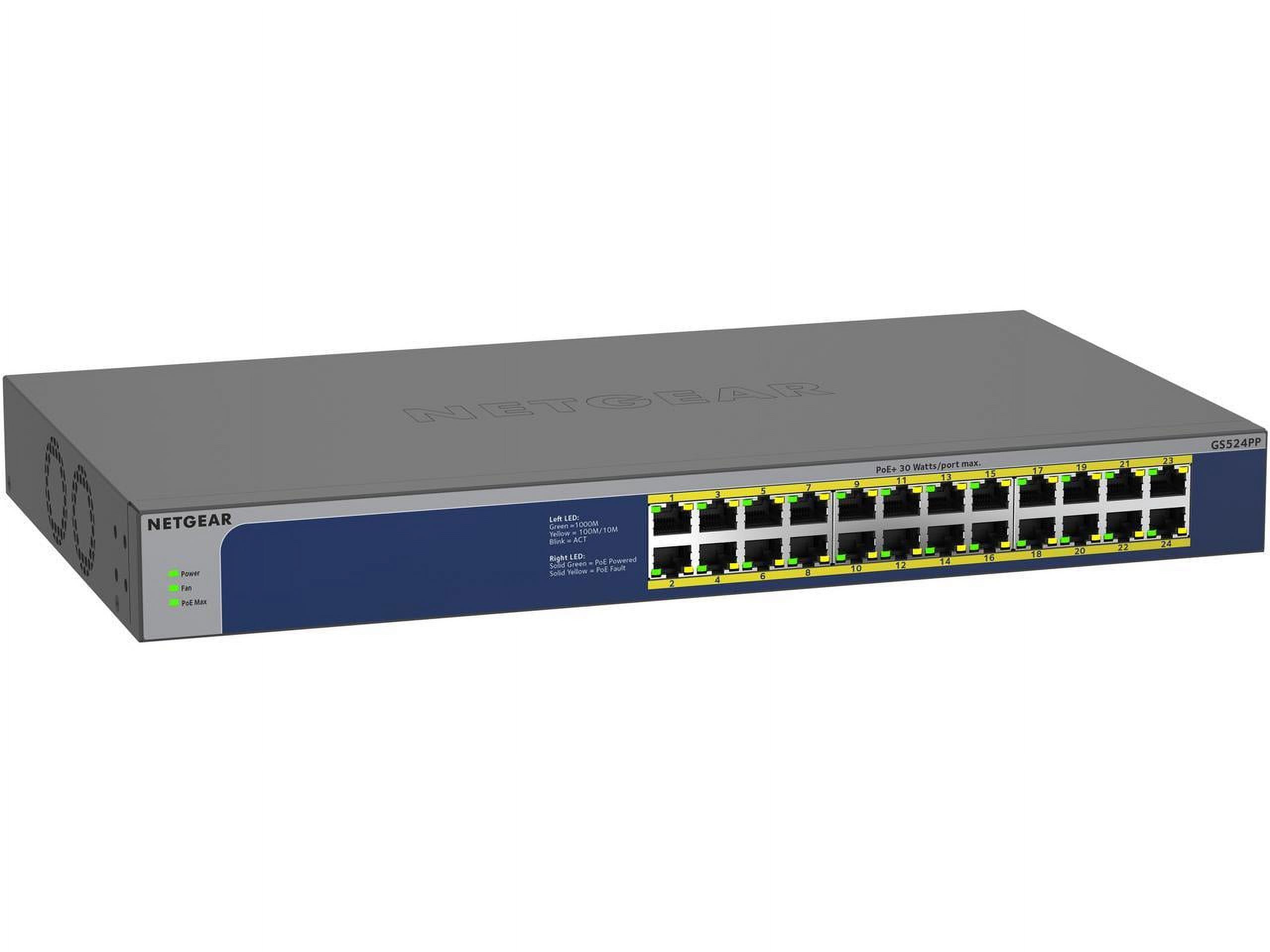Switch NetGear GS524-300EUS, 24 porturi 10 / 100 / 1000 MBs