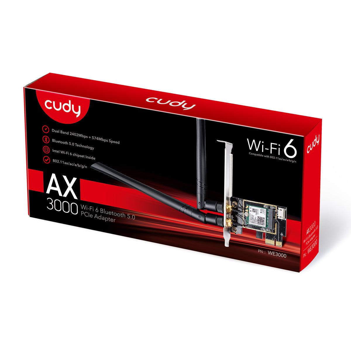 Cudy WE3000 network card Internal WLAN / Bluetooth 2400 Mbit/s