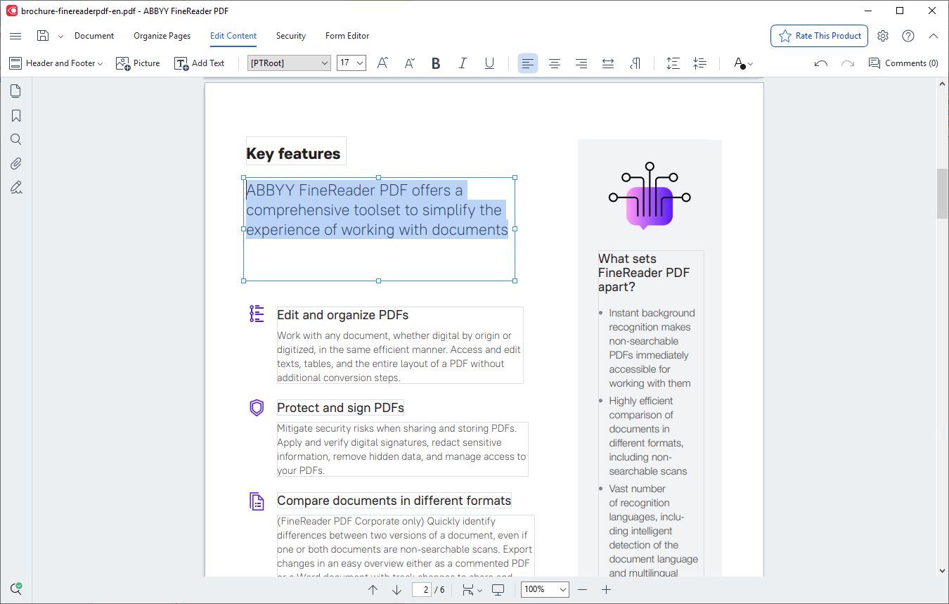 ABBYY FineReader PDF Standard, Single User License (ESD), GOV/NPO/EDU, Subscription, 3y