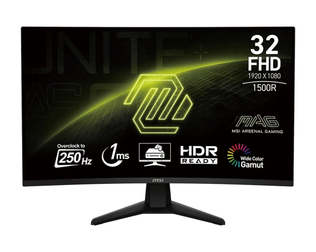 MAG 32C6X, VA, 31.5 inch, Full HD, 1920 x 1080, HDMI, Displayport, Curbat, 250 Hz, 1 ms, Negru