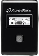 UPS PowerWalker VI 850 LCD, 850 VA, 480 W, cu management, line-interactive, 2x Schuko, 1x RJ45, 12.0V/9.0Ah LCD, Tower, Negru