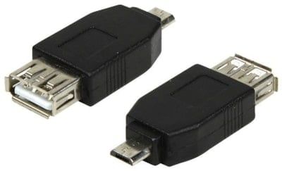 ADAPTOR LOGILINK, pt. smartphone, Micro-USB 2.0 (T) la USB 2.0 (M), negru,  AU0029  (include TV 0.06 lei)