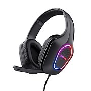 Casti cu fir Trust LED GXT 416 Zirox, cu microfon, interfata 3.5mm, USB- A, frecventa raspuns 20 Hz - 20.000 Hz, sensibilitate 90 dB, negru