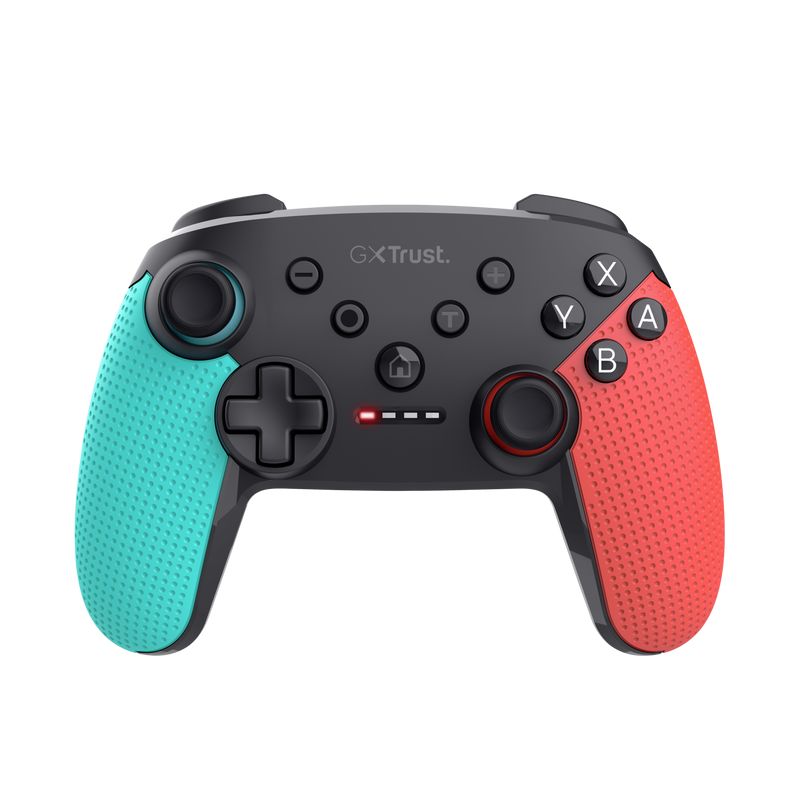 Controller wireless Trust Muta pentru consola Nintendo Switch, 15 butoane, controale: A, B, X, Y, L1, L2, L3, R1, R2, R3, reset, 8-way, start, select, d-input, multicolor