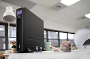 UPS APC SRT3000XLW-IEC, 3000 VA, 2700 W, cu management, on-line double-conversion, 6x C13, 2x C19, 1x USB, 96V Baterie cu plăci de plumb şi acid, Rack 2U, Negru