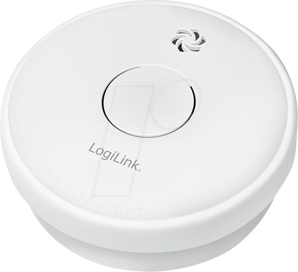 DETECTOR de fum LOGILINK, montare tavan/ perete, senzor: fotoelectric, alarma 85 dB, buton test, baterie 9V inlocuibila, alb  SC0015