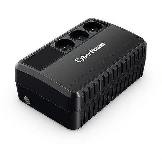 UPS Cyber Power BU650EG, 650 VA, 360 W, fara management, line-interactive, 3x Schuko, 12V 5Ah LED, Brick, Negru