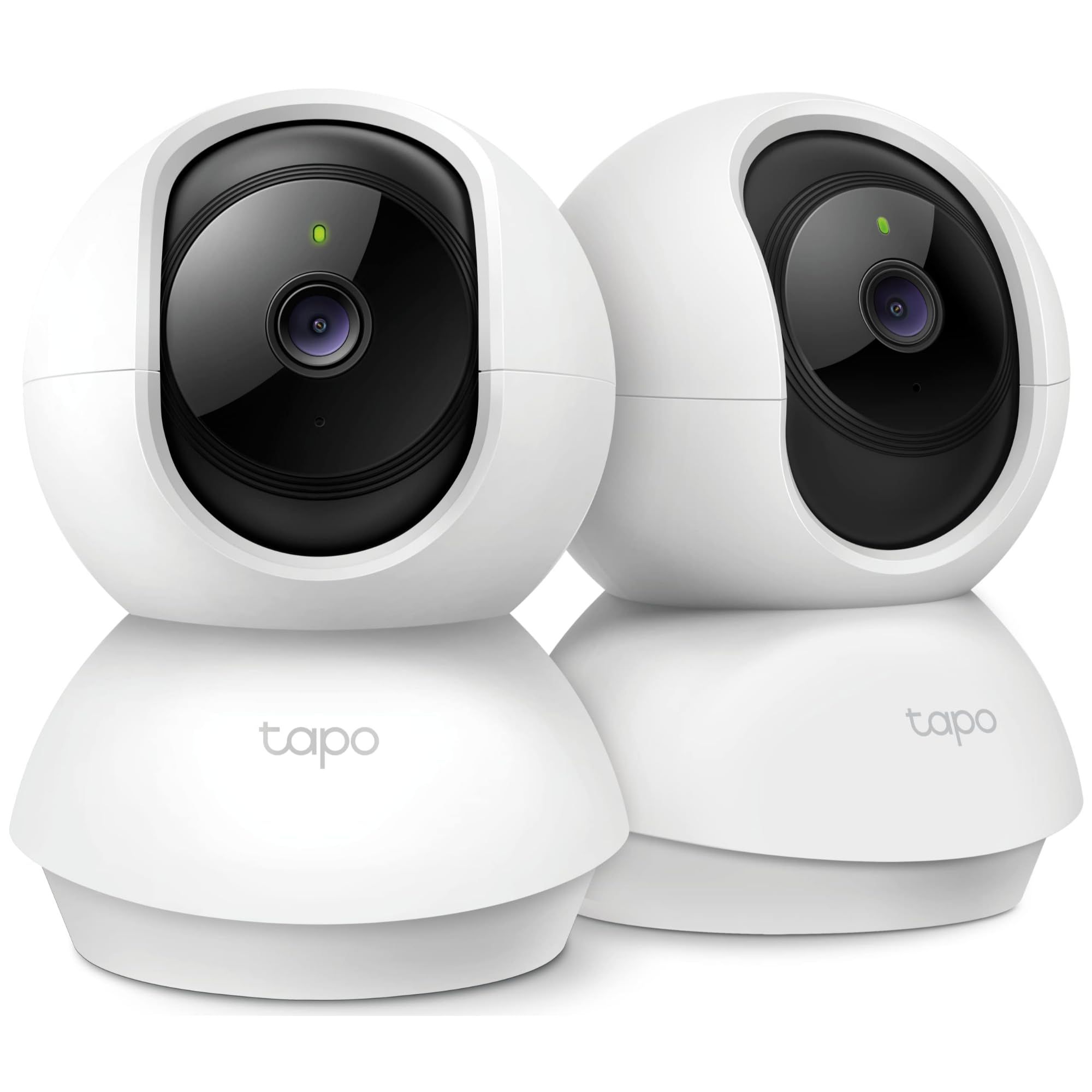 Pan/Tilt Home Security Wi-Fi Camera, 2-Pack SPEC: 2K (2304x1296), 2.4 GHz, Horizontal 360º FEATURE: Pan/Tilt, Smart AI Detection and Notifications (motion, people), Sound and Light Alarm, Remote Control, Two-Way Audio, Voice Control (Works with Google Assistant and Alexa), Local Storage through