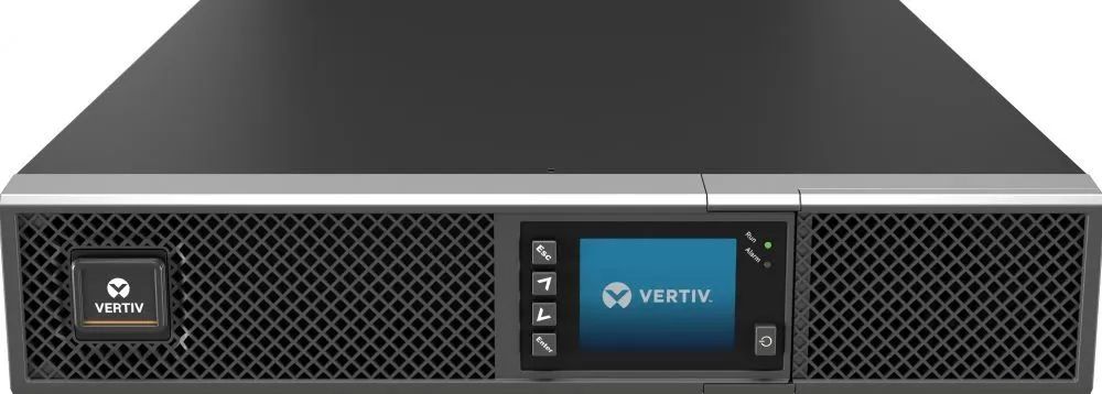 UPS Vertiv GXT5-750IRT2UXLN, 750 VA, 750 W, on-line double-conversion, 8x C13, 1x C14, 1x USB, 9Ah Sealed Lead-acid, 8.5 minute (50% sarcina), LCD, Rack 2U, Negru