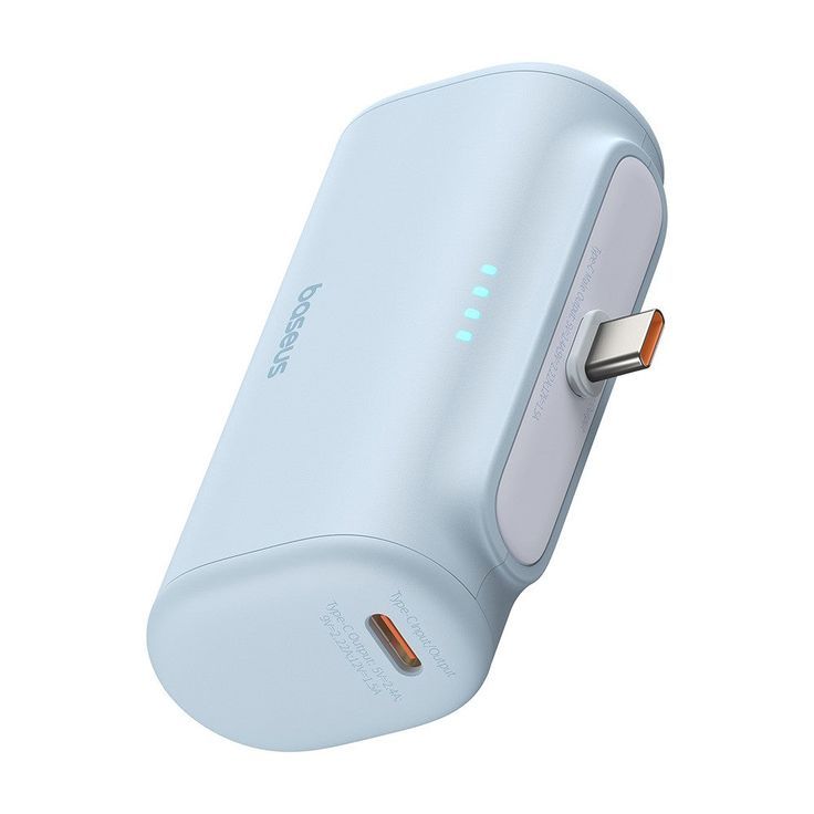 POWER BANK Baseus Compact, capacitate 5000mAh, 20W, 1 x USB Type-C, total 5V/2.4A, albastru,  P10068306313-00  (timbru verde 0.18 lei) - 6932172659523