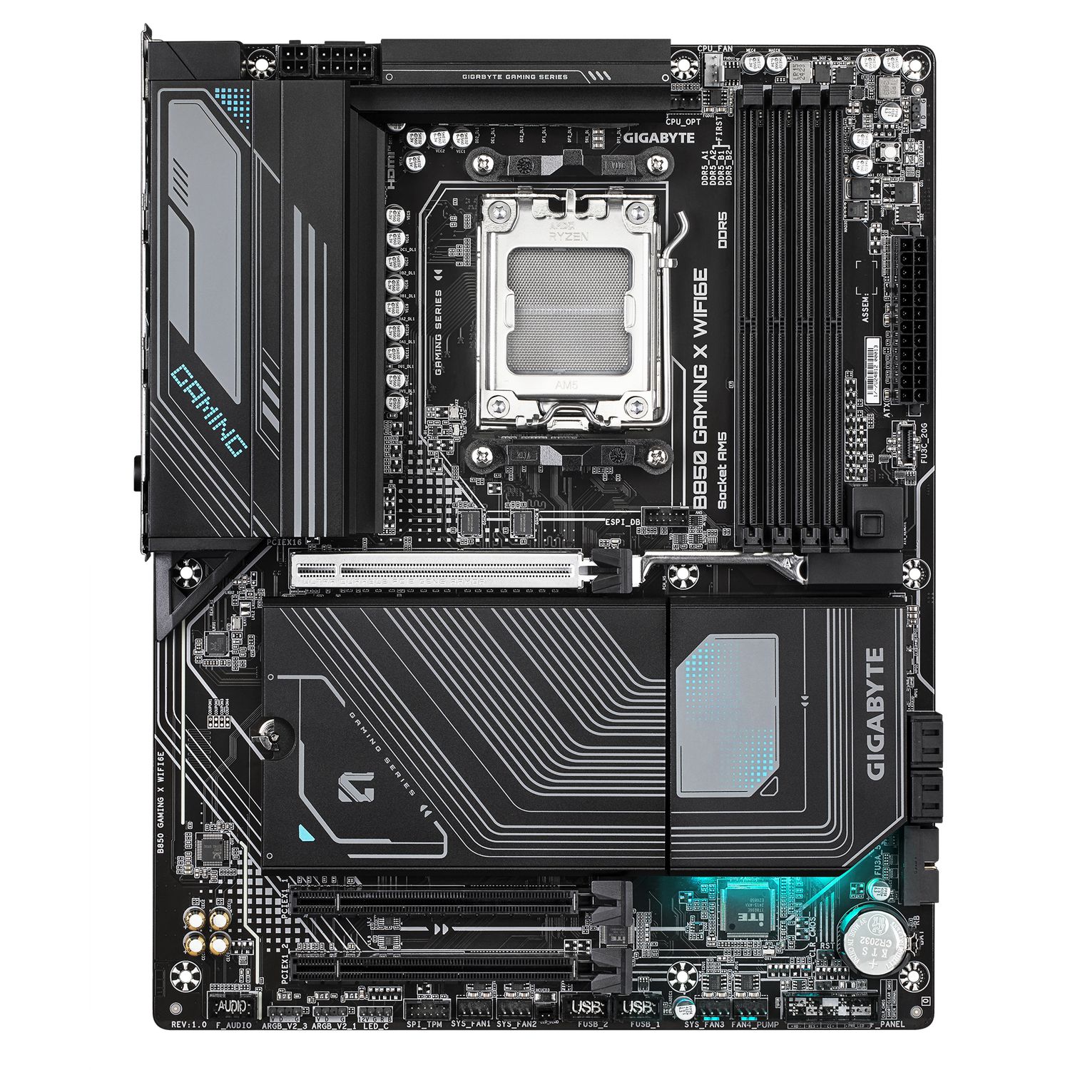 B850 GAMING X WIFI6E, AM5, DDR5, Wi-Fi, BT, ATX, Negru