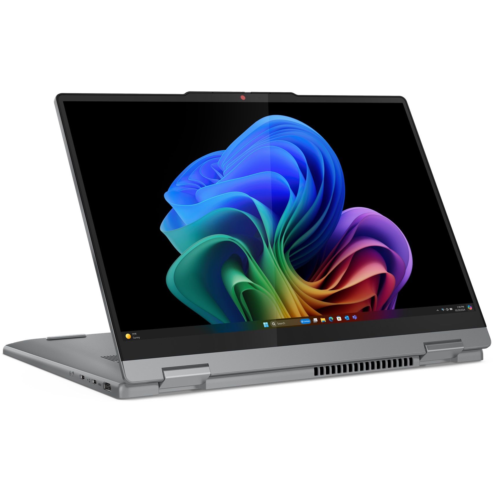 Laptop Lenovo IdeaPad 5 14Q8X9, 14 inch 1920 x 1200 Touchscreen, Qualcomm X1P-42-100 (8 C / 8 T, 3.4 GHz - 3.4 GHz, 42 MB cache, N/A), 16 GB LPDDR5X, 1 TB SSD, Qualcomm Adreno, Windows 11 Home, Tastatura Romanian / English, Luna Grey