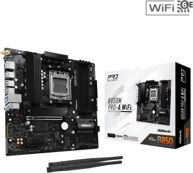 Asrock B850M Pro-A WiFi AMD B850 Socket AM5 micro ATX