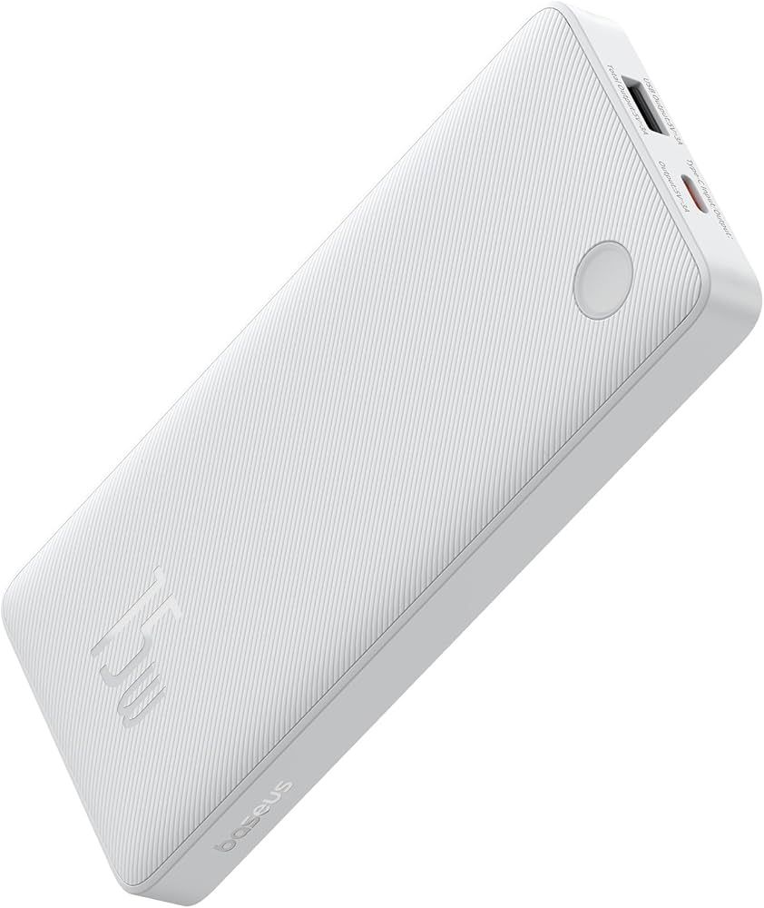 POWER BANK Baseus Airpow Lite, 10000mAh, 15W, 1 x USB 2 x USB Type-C, total 3A (include cablu 30cm USB la USB Type-C), alb  P10067500213-00  (timbru verde 0.98 lei) - 6932172652609