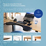 Ergonomic armrest R-Go Armlehne black