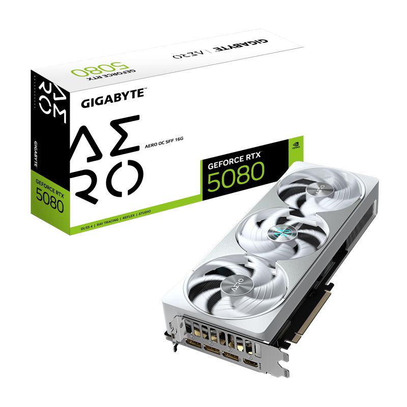 Placa video GIGABYTE GeForce RTX 5080 AERO OC SFF 16 GB GDDR7 256 bit
