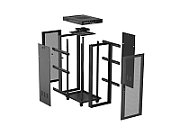 FLOOR-STANDING RACK CABINET 19  32U 600X800 BLACK PERFORATED LCD DOOR LANBERG (FLAT PACK)