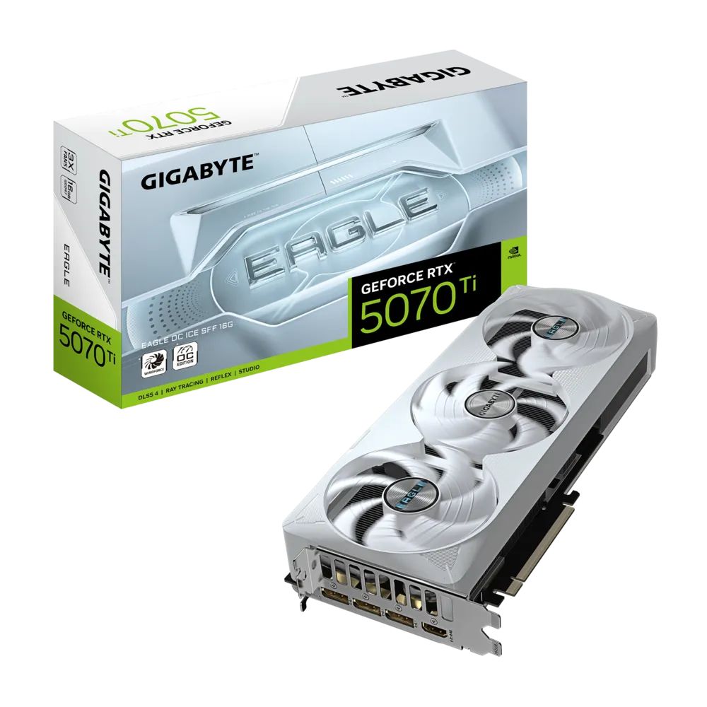 Placa video GIGABYTE GeForce RTX 5070 Ti EAGLE OC ICE SFF 16 GB GDDR7 256 bit