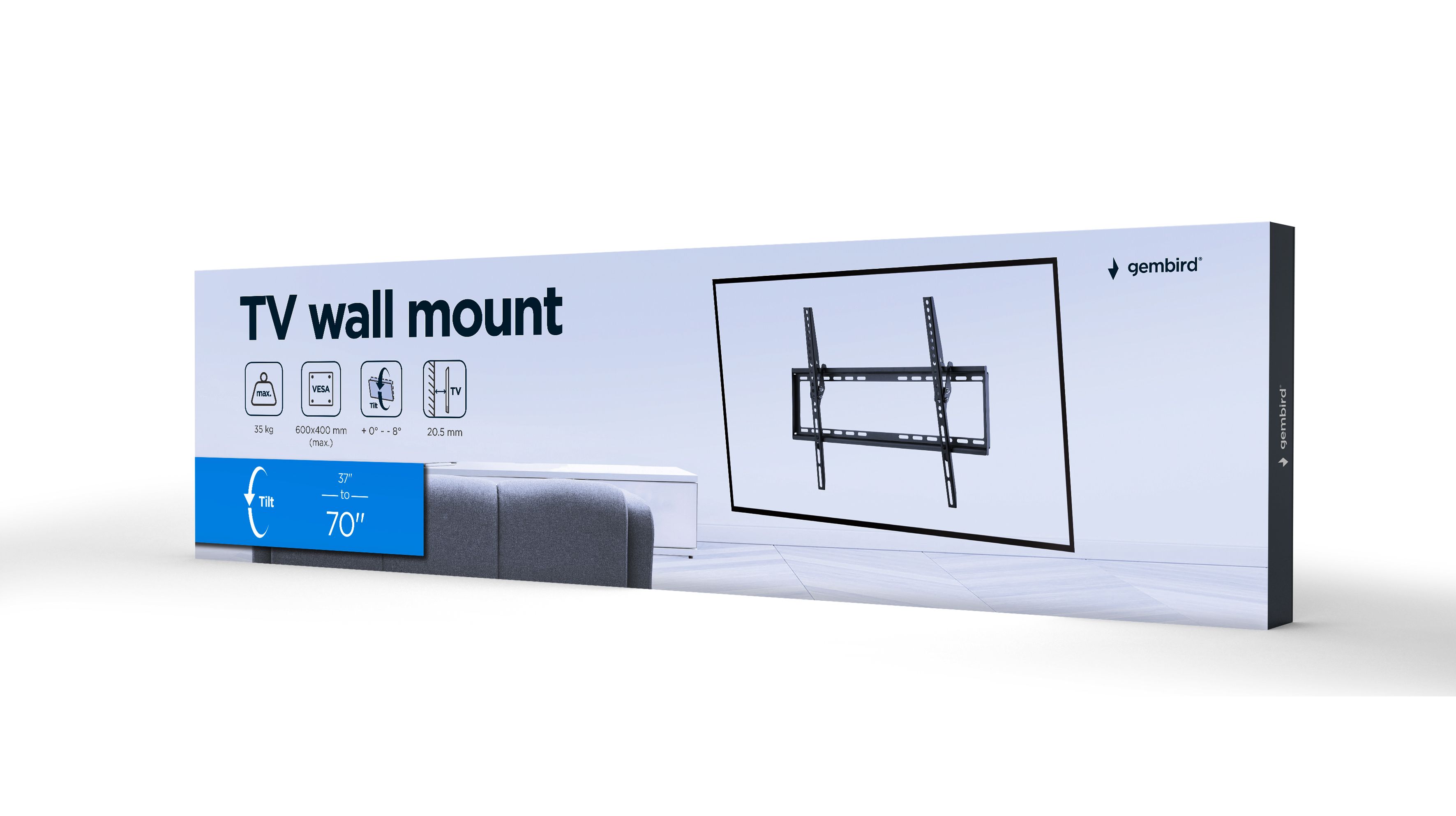 GEMBIRD TV wall mount - tilt 37-70inch