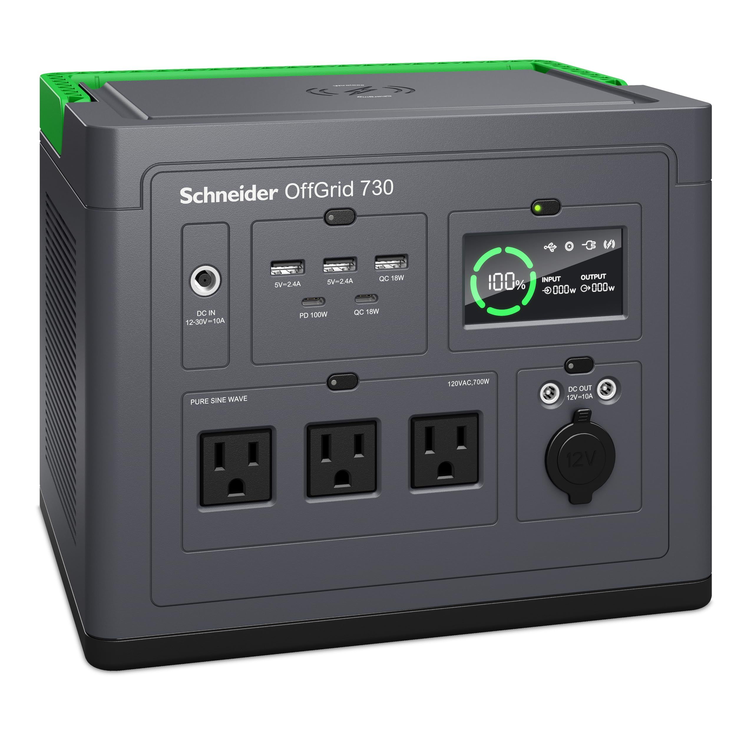 SCHNEIDER OFFGRID PORTABLE PWR/STATION 730 738WH LI-ION 2SCHUKO