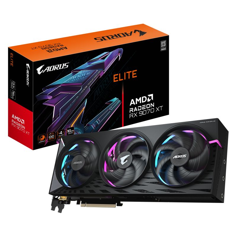 Placa video GIGABYTE Radeon RX 9070 XT AORUS ELITE 16 GB GDDR6 256 bit
