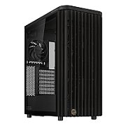 Carcasa ASUS PROART PA401 WOOD EDITION Mid Tower ARGB NEGRU, Tempered Glass, Sloturi Expansiune 7, Drive Bays: 2x3.5  2x2.5 /3.5 , Ventilatoare Suportate: 5 (spate: 1x120mm, fata: 2x140mm sau 2x160mm, sus: 2x120mm sau 2x140mm), Ventilatoare Incluse: 2 (fata: 2x160mm), Fan Hub preinstalat, Format