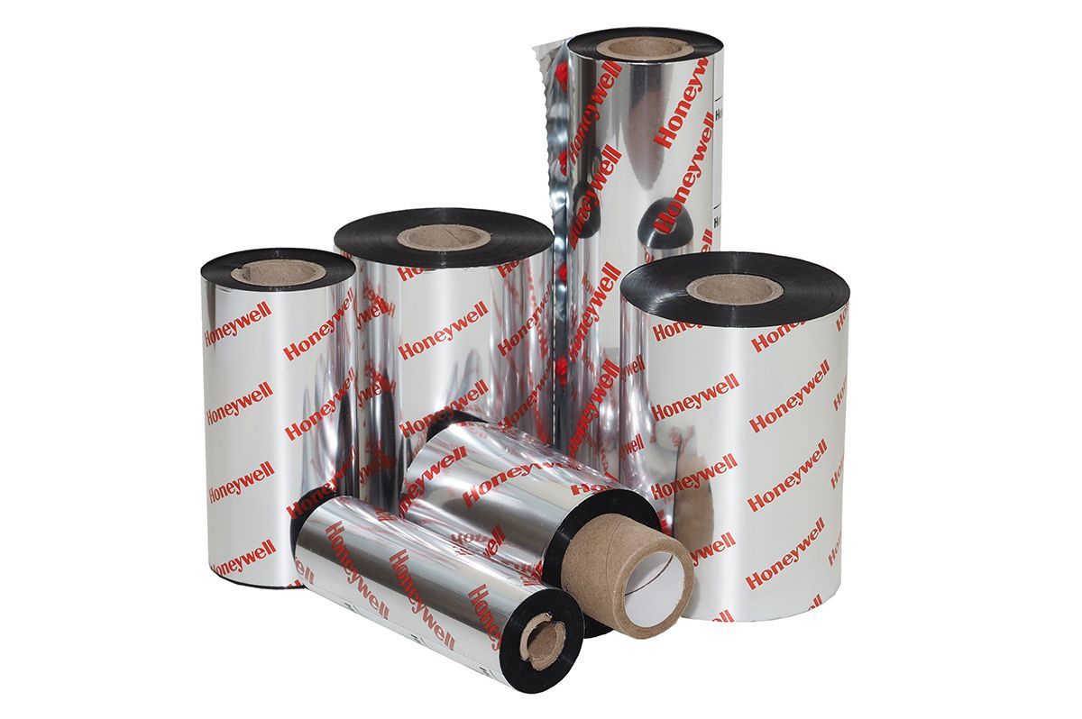 TMX1301 wax ribbon, Core 25,4, Width 110 mm x Length 300 meters, 10 rolls per box, ink coating out. Ideal for Uncoated papers.
