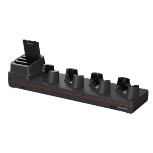 CT37/CT30XP booted 5-bay charging base. It has 5-bay charging base(4xCT30P-UCP-B,1x CT37-QBC-UCP), power supply, no power cord. Charge