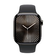 Apple Watch Series 10 GPS + Cellular 42mm Slate Titanium Case with Black Sport Band - M/L