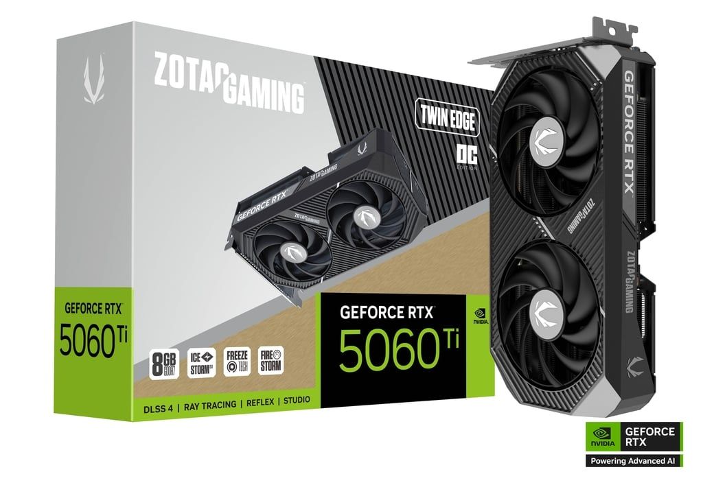 Placa video ZOTAC GeForce RTX 5060 Ti Twin Edge OC 8 GB GDDR7 128 bit