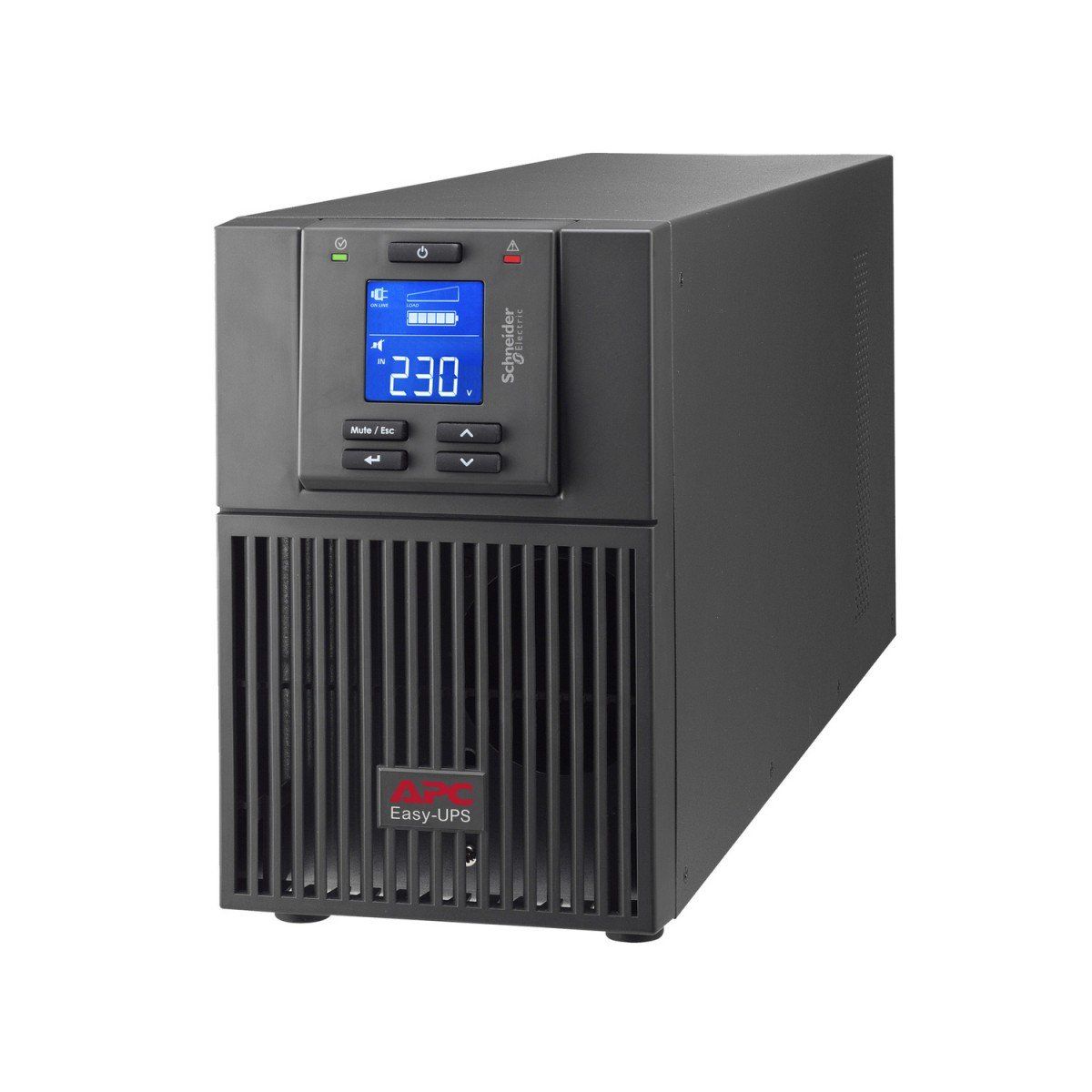 UPS APC SRV1KI-E, 3 kVA, 2700 W, on-line double-conversion, 3x C13, 1x C14, 1x USB, 72 V Sealed Lead-acid, LCD, Tower, Negru
