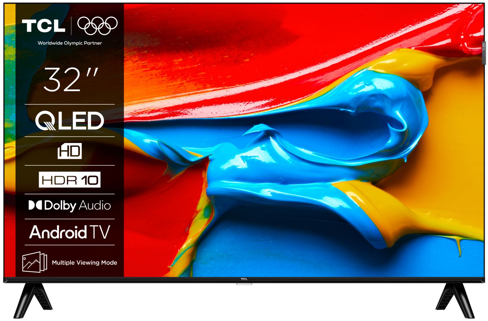 Televizor TCL QLED 32V4C, 80 cm, Smart Google TV, HD, (Model 2025)