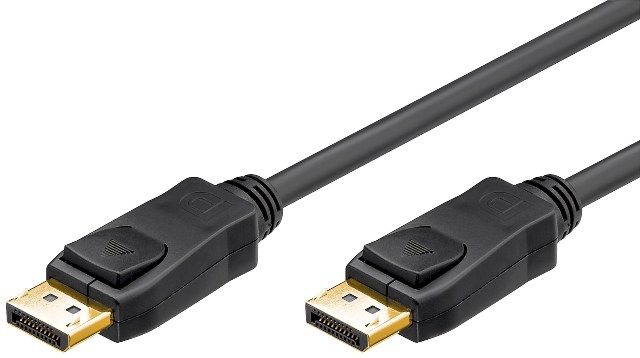 DisplayPort DP male to DP male cable, 1.8m
- gold plated contacts
- max. resolution 3840x2160P 75Hz
- version 1.2
- plug with locking mechanism
Packaging: bulk 1 pc.