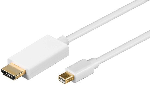 Video cable 1.8m mini DisplayPort male to HDMI male 4K 30Hz
- signal direction: mini DP to HDMI
- including audio signal
- gold plated contacts
Packaging: bulk 1 pc.