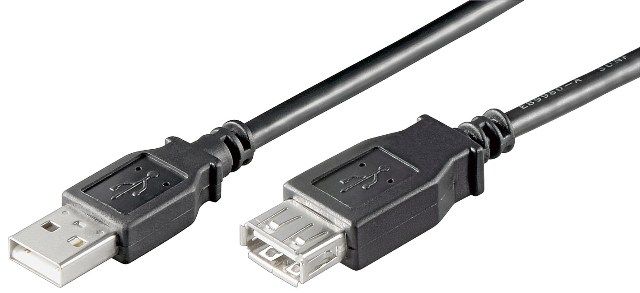 USB 2.0 3m male to female cable, black
- internal conductors: 2xAWG28 2xAWG28 copper
- USB extension cable
Packaging: bulk 1 pc.