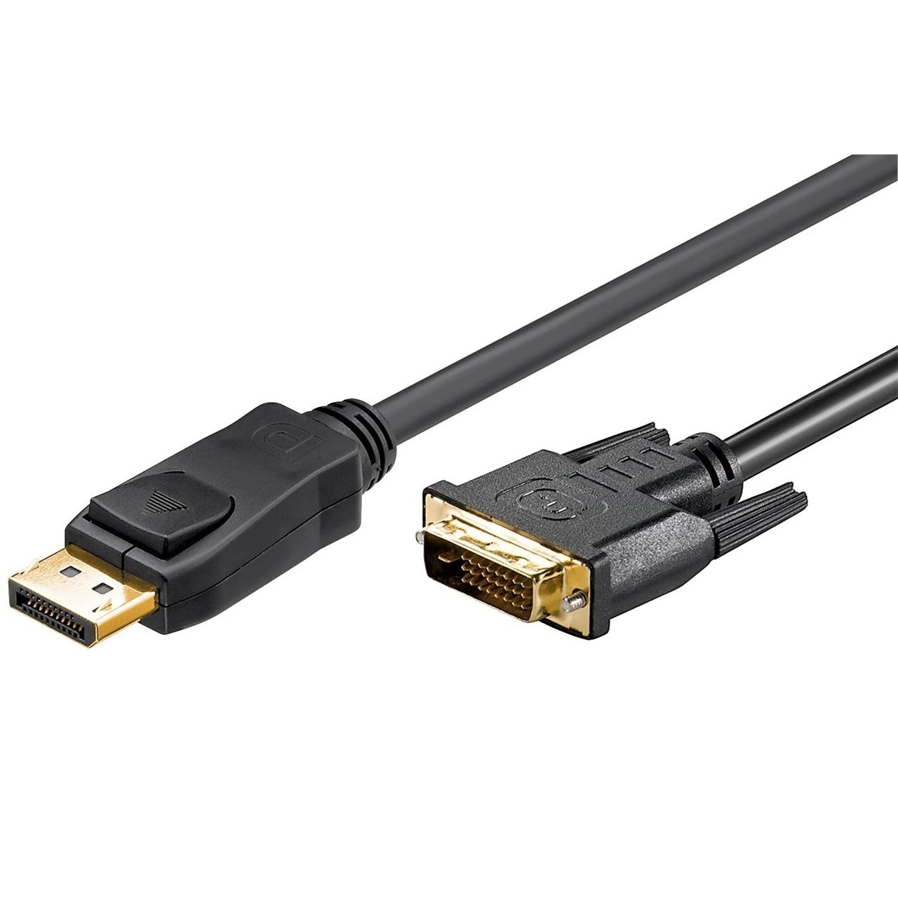 DisplayPort male to DVI-D male cable, 1.8m
- gold plated contacts
- signal direction: DP to DVI-D!!!
Packaging: bulk 1 pc.