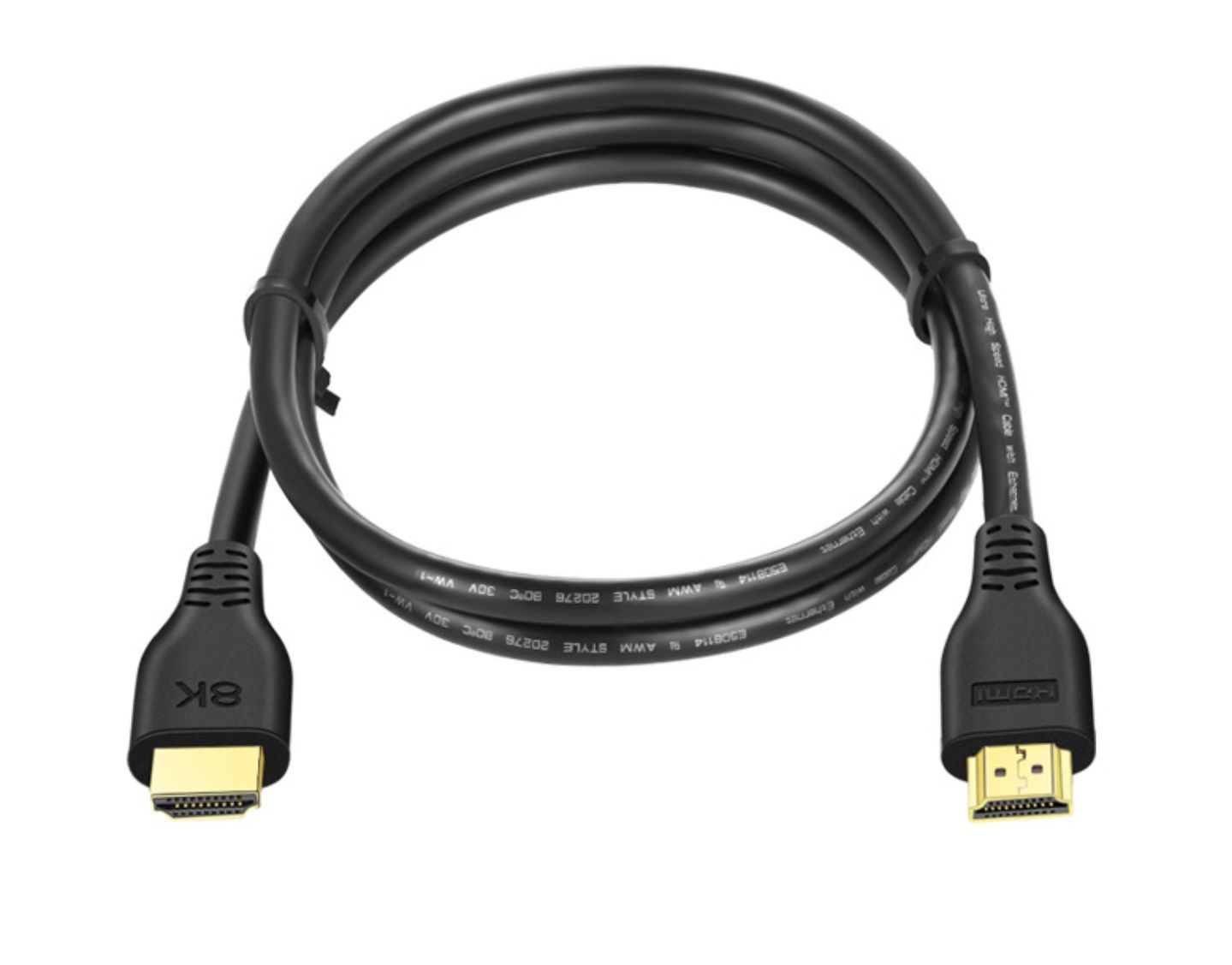 HDMI cable version 2.1 HDMI A male to HDMI A male, 1m, maximum resolution: 8K@60Hz
- HDMI connector: in the PVC case
- other supported resolutions: 4K@144Hz/120Hz/60Hz
- compatible with: HD 2.0, 1.4 &ampamp 1.3
- 24K gold-plated contacts, oxygen-free copper conductor with 99.996% purity
- supports: HDR10, VESA DSC1.2a, BT.2020 and Dolby Vision, Variable Refresh Rate (VRR) and Quick Frame Transport, Enhanced Audio Return Channel (eARC), HD Dolby 7.1, DTS-HD Master Audio and Dolby Atmos
- 48Gbps and triple shielding: supports up to 48Gbps, ultra-high speed.
- tested connection
- disconnection over x 6000, triple shielding resists up to 3000 bends up to 90&ampdeg
- compatible with: Apple TV, Nintendo Switch, Fire TV, Roku, Xbox, Playstation, PS4 Pro, Blu-ray player, projector, etc. Packaging: blister 1 pc.
