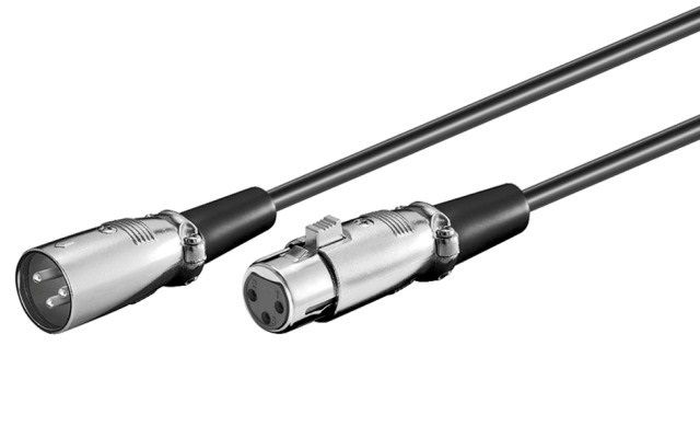 XLR cable 10m XLR male to XLR female, black
Packaging: bulk 1 pc.