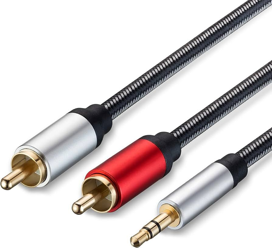 Audio Jack cable 3.5mm Male to 2xRCA Male, 2m, Golden Contacts

Product description:

Jack audio cable 3.5mm male (3-pin, stereo) to 2xRCA male (left/right audio), length 2m, with slim and elegant metal design. This RCA cable offers a simple solution for transmitting clear sound from smartphones, laptops or home cinema systems, allowing you to enjoy high-quality movies and music.

Features:

- Versatile Use: Audio cable ideal for connecting smartphones, PCs or home cinema systems with jack jack to devices such as speakers, TVs, amplifiers or SoundBars with RCA connections.
- Premium Quality: Highly flexible RCA cable with thin metal plugs, bend protection.
- Simplified Connection: Standard colored RCA jacks in red and white make the connection process easier.
- Increased Durability: Gold-plated plugs prevent corrosion and provide increased durability.
&ampnbsp

Technical specifications:
&ampnbsp


Connection, housing material: Aluminium
Conductor: 20/0.08, 2 wire



Connection, contact material: Gold-plated



Connection 1, type: 3.5mm male (3-pin, stereo)



Connection 2, type: 2xRCA male (audio left/right)


Inner conductor material: CU (copper)



Cable type: round cable



Cable length: 2m



Cable sheath diameter (approx.): 3.9mm



Number of shieldings: 1x
Shielding: 48/0.08 copper wire + foil aluminium




Color: black, silver




Packaging: poly bag 1 pc.