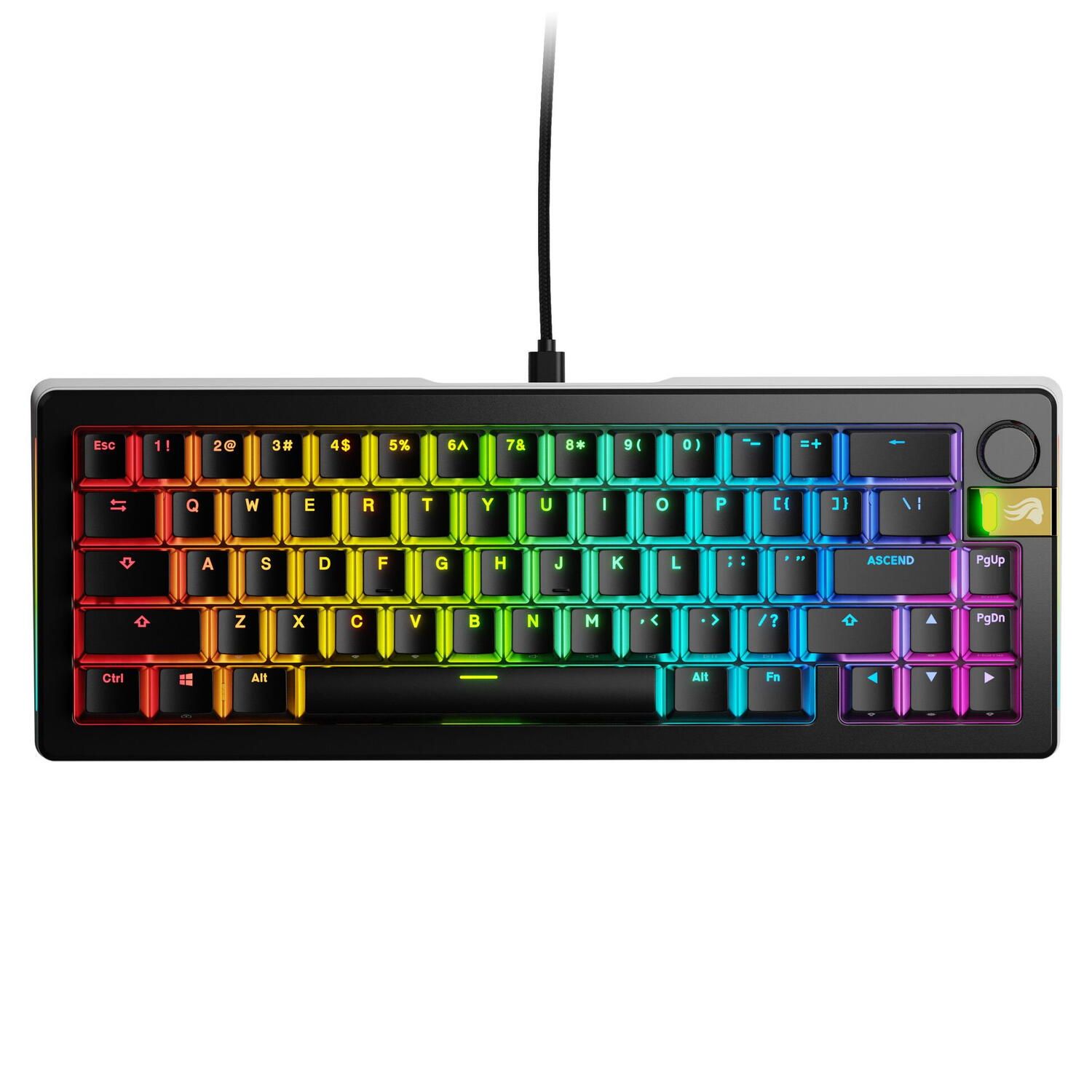 Tastatura mecanica GMMK 3 PRO HE 65% Prebuilt, USB-C, Fox HE Switches, US layout, 66 taste, Negru