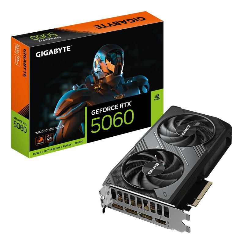 Placa video GIGABYTE GeForce RTX 5060 WINDFORCE OC 8 GB GDDR7 128 bit