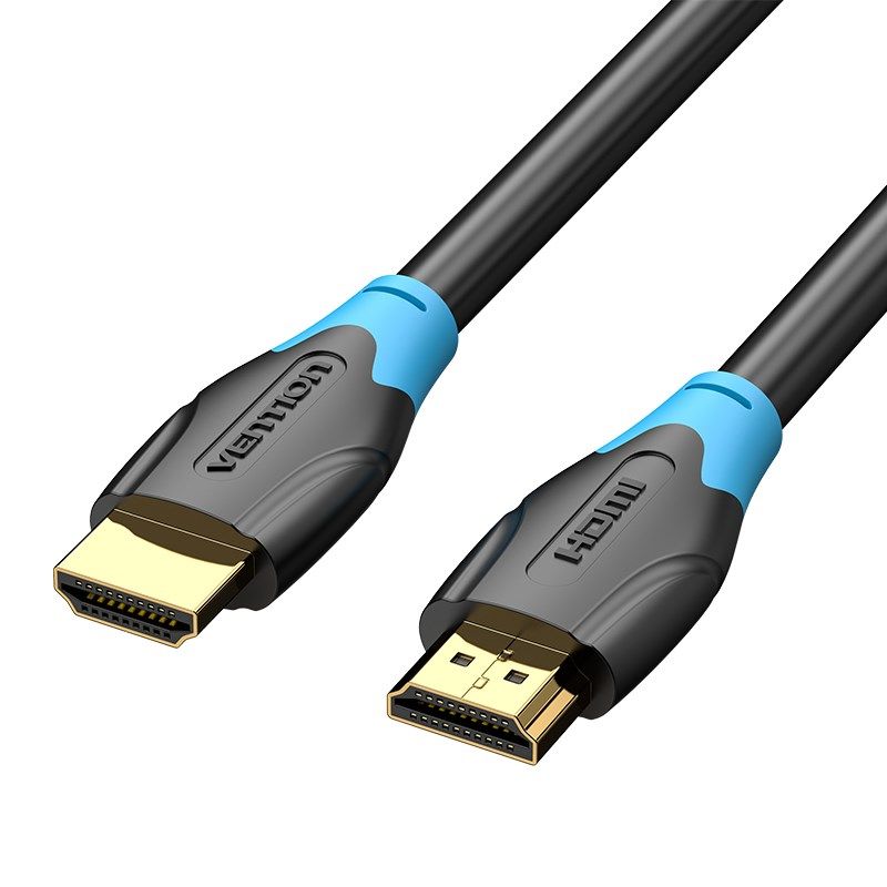 Cablu video Vention, HDMI(T) la HDMI(T), 2m, rezolutie maxima 4K la 60Hz, conectori auriti, cupru, invelis PVC, negru,  AACBH  (timbru verde 0.18lei) -  6922794732667
