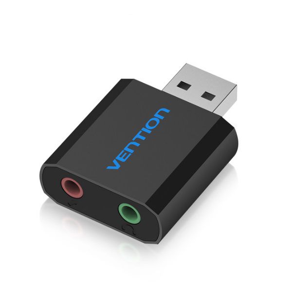PLACI de SUNET Vention USB External Sound Card Black Metal Type,  VAB-S17-B  (timbru verde 0.08 lei)