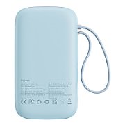 POWER BANK Baseus Qpow2 Digital Display, 20000mAh, 22.5W, 2 x USB Type-C output/input, 1 x Lightning, 1 x USB, include cablu USB Type-C la USB Type-C 30cm, albastru,  P10055002313-00  (timbru verde 0.98 lei) - 6932172636265